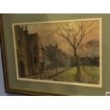 Pastel, landscape, signed W. Holmes lower right