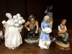 Five figures to include Royal Doulton
