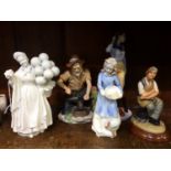 Five figures to include Royal Doulton