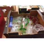 Assorted glassware