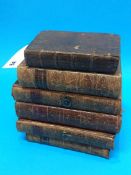 Various leather bound books including, two volumes 'History of Scotland 1781'