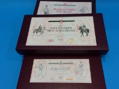 Three boxed Britains sets 'The Life Guards mounted band', 'The Royal Regiment of Fusiliers' and 'The