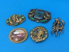 Collection of brooches