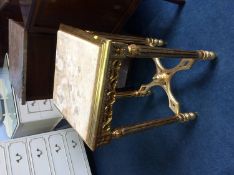 Pair of marble top gilt lamp tables