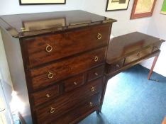 A Stag chest of drawers and side table