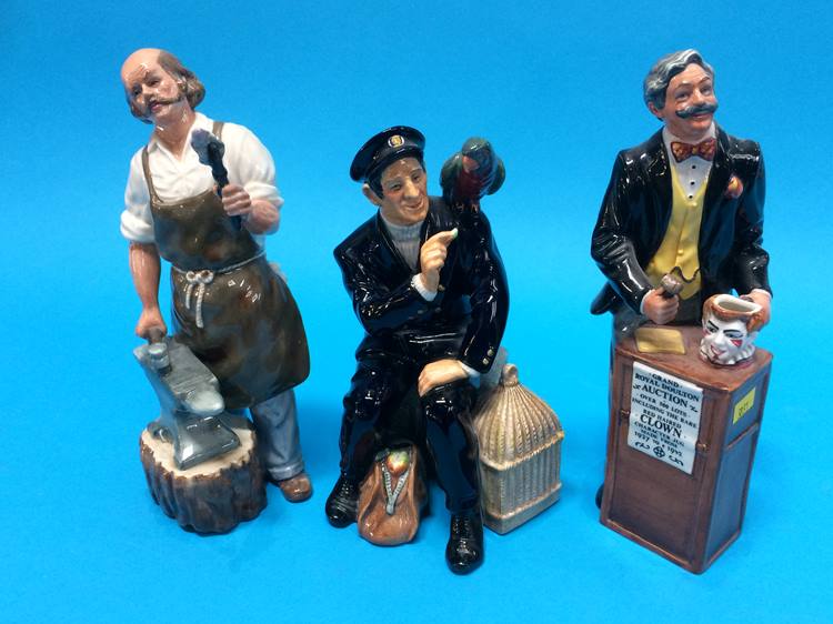 Three Royal Doulton figures ' The Auctioneer', 'The Blacksmith' and 'Shore Leave'. (3) - Image 2 of 2