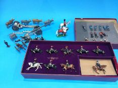 Three boxed Britains 'Under Two Guns' sets; Britains Historical series, Britains landing party