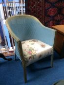 Pair of Lloyd Loom bedroom chairs