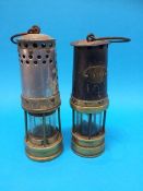 A Pattersons and Co. Miners lamp and a David of Derby lamp (2)