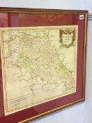 Map of Northamptonshire by Robert Morden, 37 x 43cm