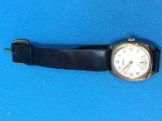A Gents 9ct gold Vertex wristwatch