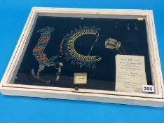 A collection of Egyptian jewellery, with various receipts, together in a presentation case