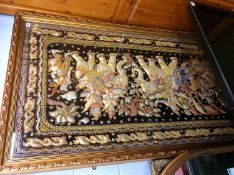 Large framed Oriental tapestry