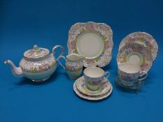 A Royal Grafton 'Binns Springtime' tea set