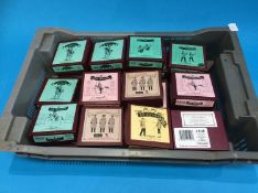 A tray containing 24 boxed sets, to include 'Sherwood Foresters', 'Chelsea Pensioners' etc.