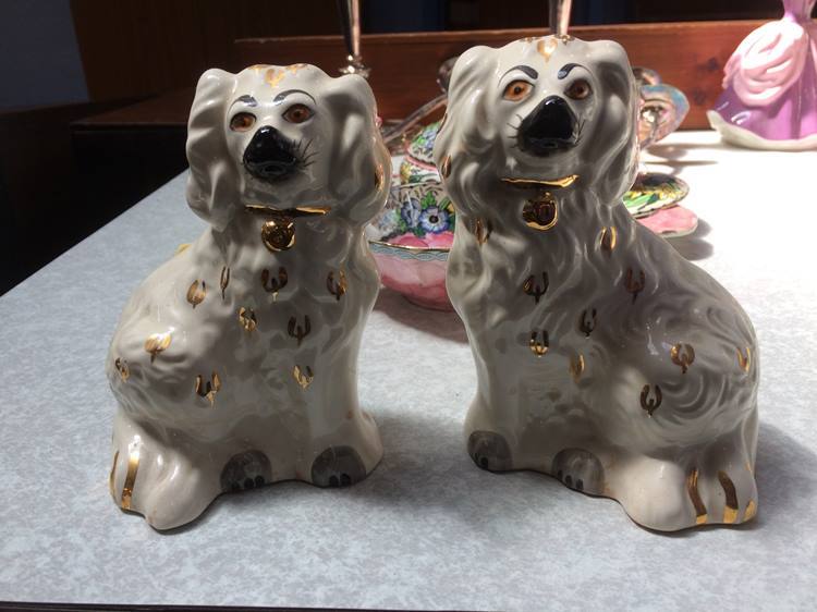 A pair of Beswick Staffordshire style dogs