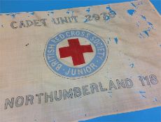 A Cadet Junior British Red Cross Society flag from the Northumberland 118 unit