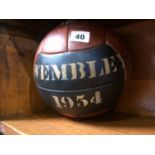 A reproduction football 'Wembley 1954'