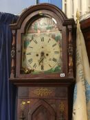 A 19th Century mahogany longcase clock with pedestal dial and 8 day movement