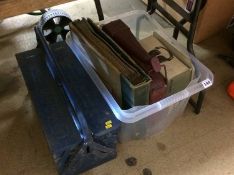 A tool box and a box of assorted