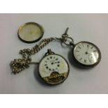 Two silver pocket watches