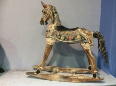 A painted rocking horse