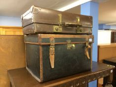 A trunk and a suitcase