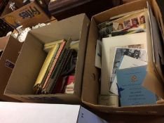 Two boxes of assorted ephemera