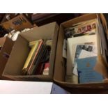 Two boxes of assorted ephemera