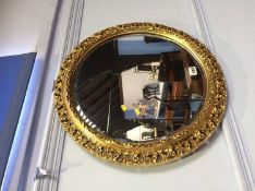 Gilt circular mirror