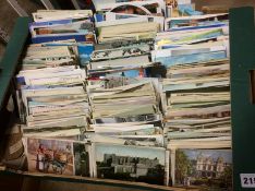 Tray of old postcards