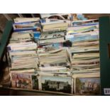 Tray of old postcards