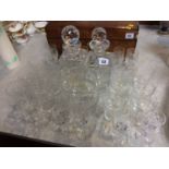 Selection of assorted cut glass ware