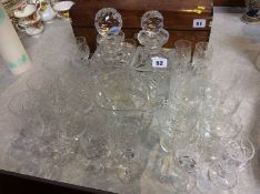 Selection of assorted cut glass ware