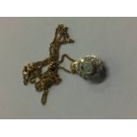 An opal pendant in 18ct mount