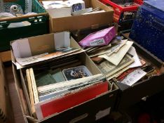 Two trays of ephemera