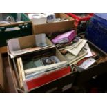 Two trays of ephemera