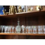 Assorted cut glass ware