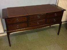 A Stag six drawer side table