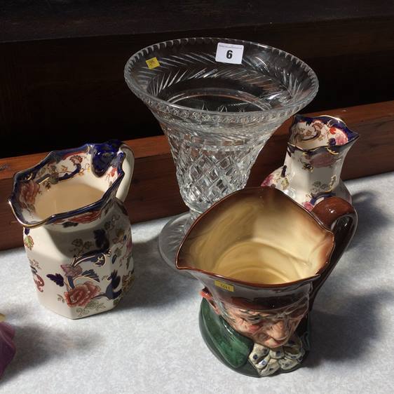 Two Masons jugs, a Royal Doulton Toby jug etc.