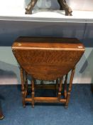 A small oak gateleg table