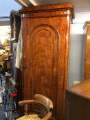 A Victorian mahogany single door wardrobe, 84cm wide, 214cm high