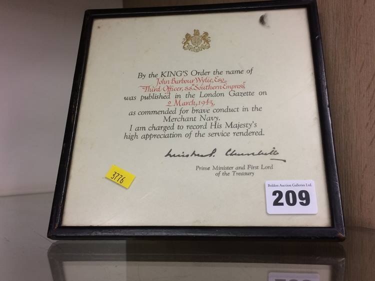 A framed Citation