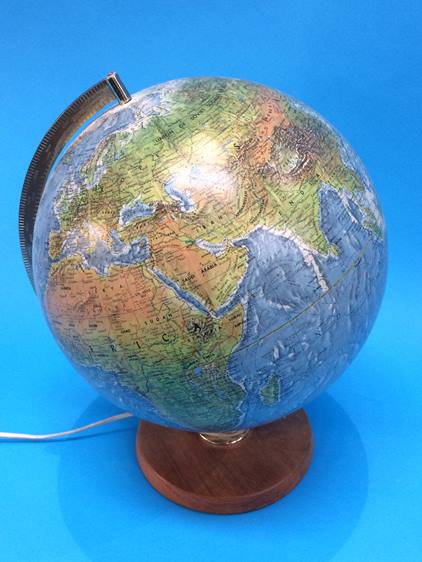 A 'Scan Globe' light up terrestrial globe