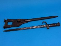 A Continental bayonet, scabbard and a frog