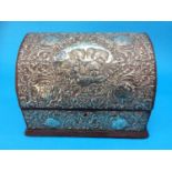 A silver mounted stationary box, Chester 1904