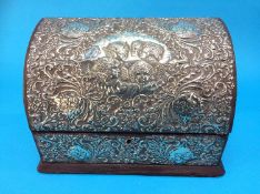 A silver mounted stationary box, Chester 1904