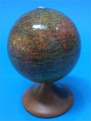 A Mauchline ware terrestrial globe