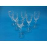 Suite of six Waterford glasses