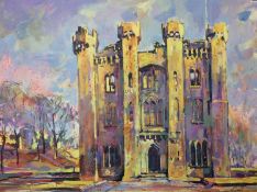 Jon Hall (b.1956-) Oil on canvas, signed, 'Hylton Castle'